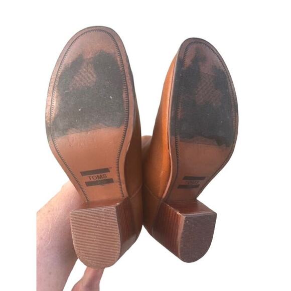 Tom's Carpe Diem Ankle Boots Booties Back Zipper with Tassel Size 6 Caramel - Picture 4 of 6
